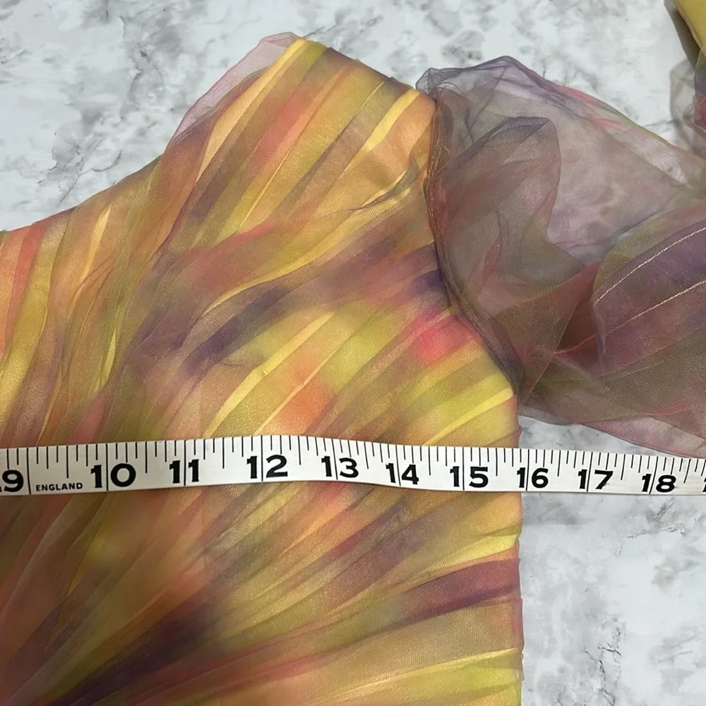 VIP GIRL WOMEN GOLD ASYMMETRICAL ONE SHOULDER GOWN SZ 6 - Picture 14 of 15